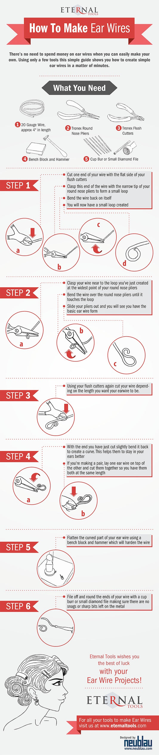 How To Make Ear Wires (Infographic)
