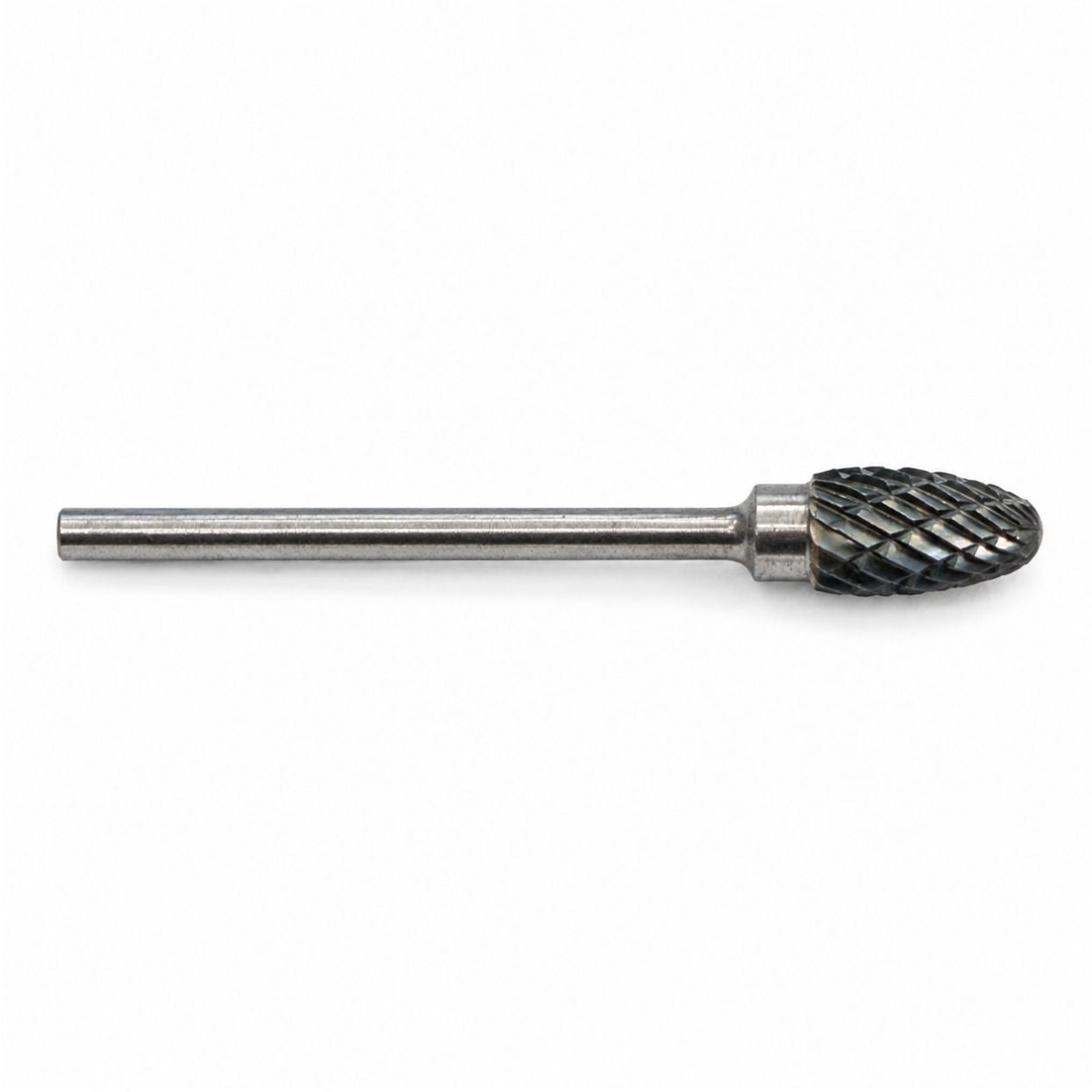 6mm double-cut tungsten carbide bullet burr with 2.35mm shank