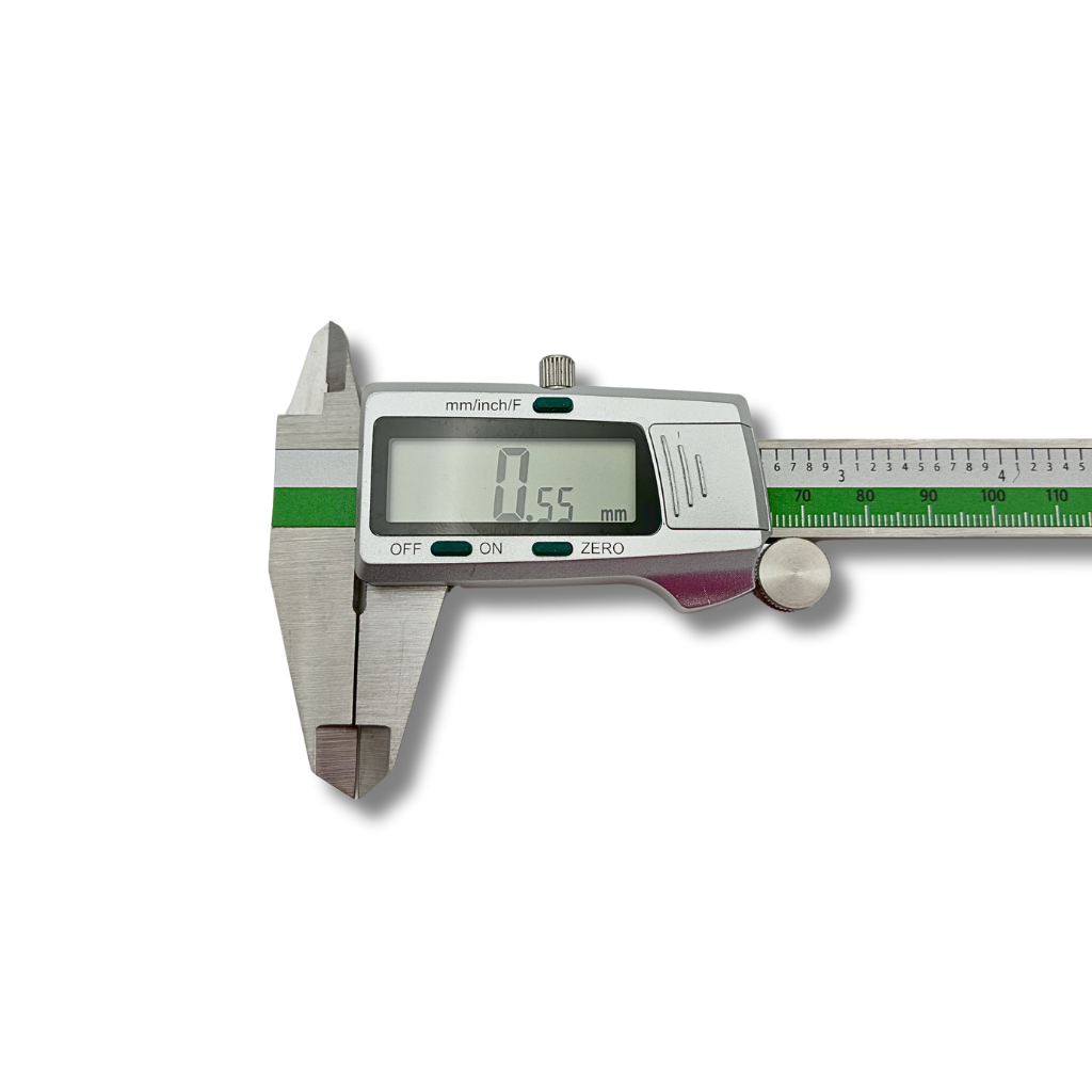 Millimetre display on digital calliper
