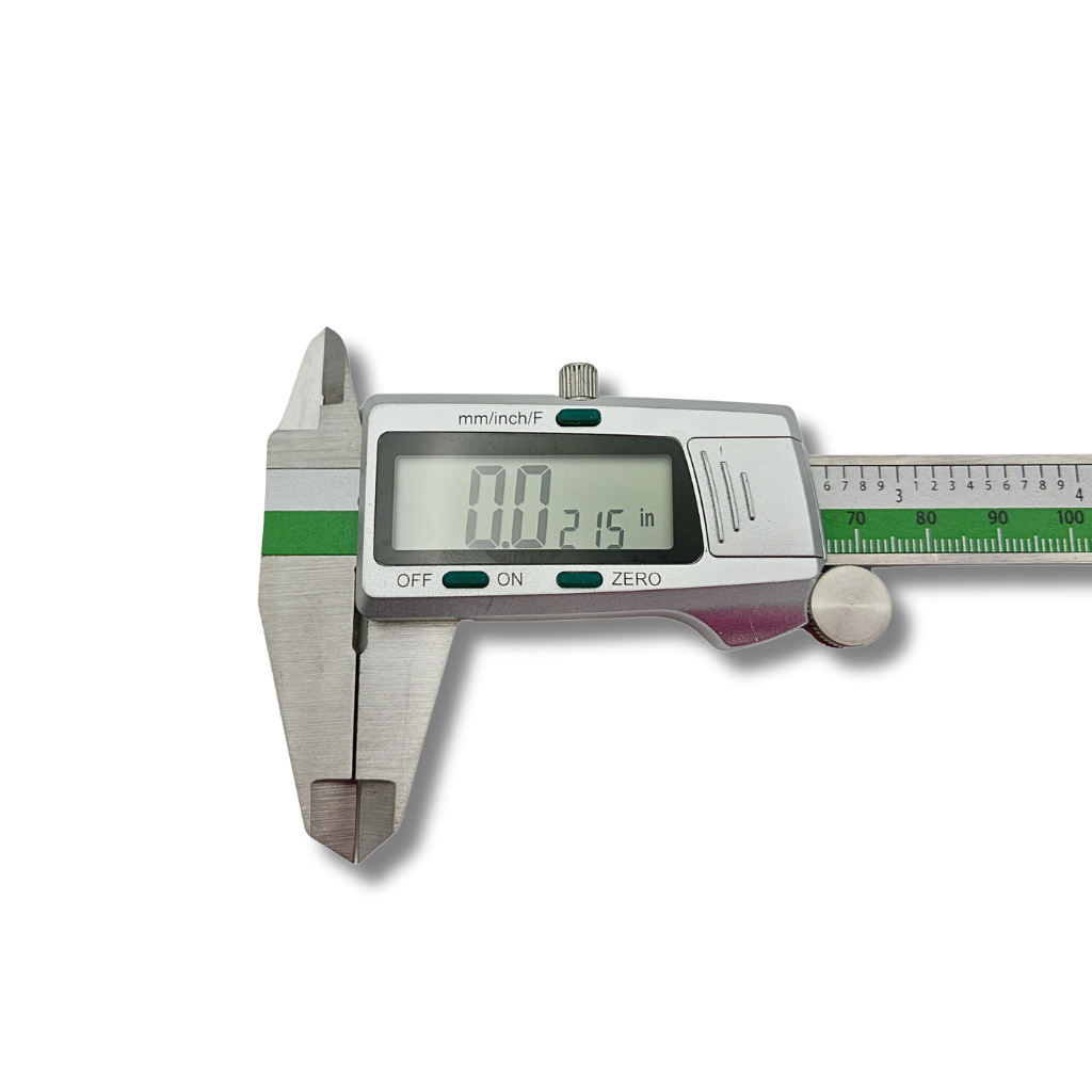 Vernier calliper inches display