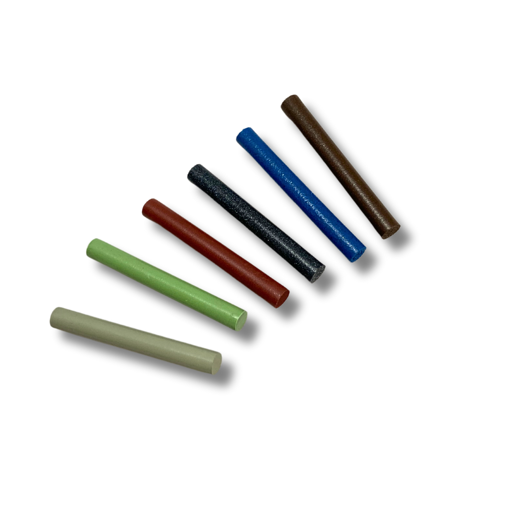 1mm and 3mm EVEFLEX silicone pin polishers for fine detail work