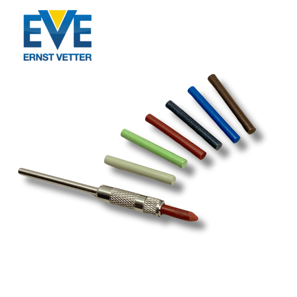 Set of silicone pin polishers used with EVE mandrel