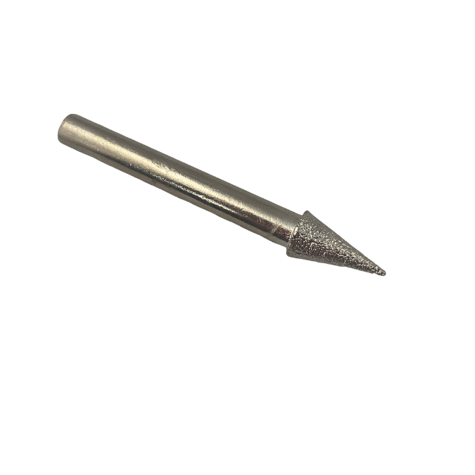 vaccum brazed diamond cone burr mounted on a 6mm shank