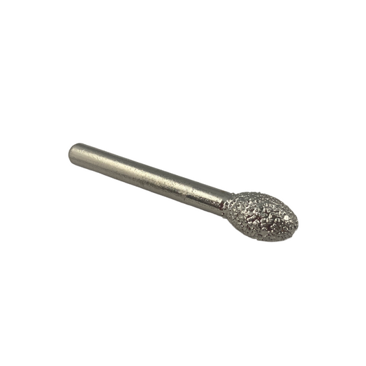Vacuum brazed diamond egg shaped burr for grinding plastics, stone and ceramic