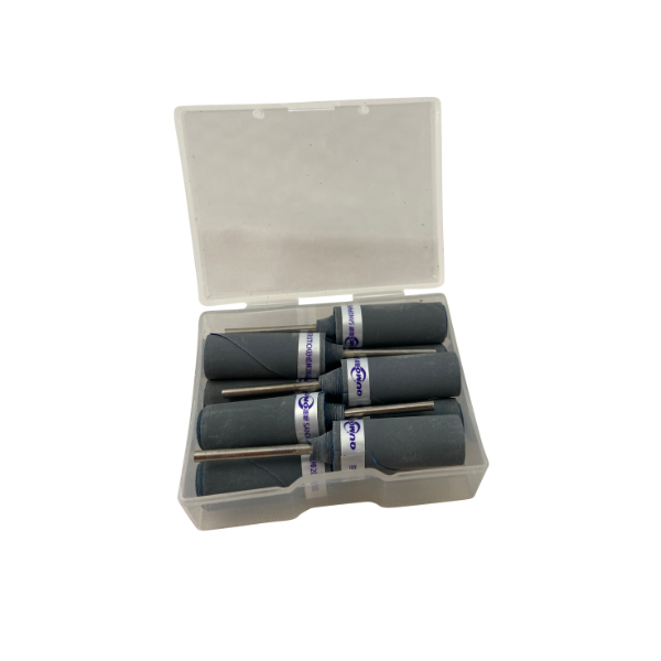 emery paper mounted sanding roll in a boxed set of 10
