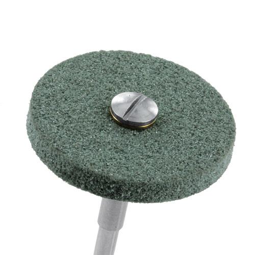 Green, medium Airflex polishing wheel for pre-polish and smoothing of metals