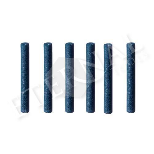 set of six Blue 500#, coarse silicone pin polishers by EVE for metals