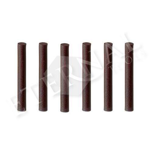 pack of six Brown, hard 3mm silicone pin polishers for glass engraving and metals