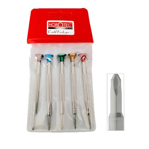 Horotec Crosshead Phillips Screwdrivers Set of 5 in a plastic wallet