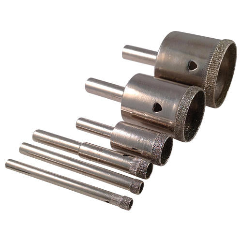 Diamond Core Drills. 3.5mm - 65mm for drilling glass, stone, marble, granite, bone, and ceramic tile