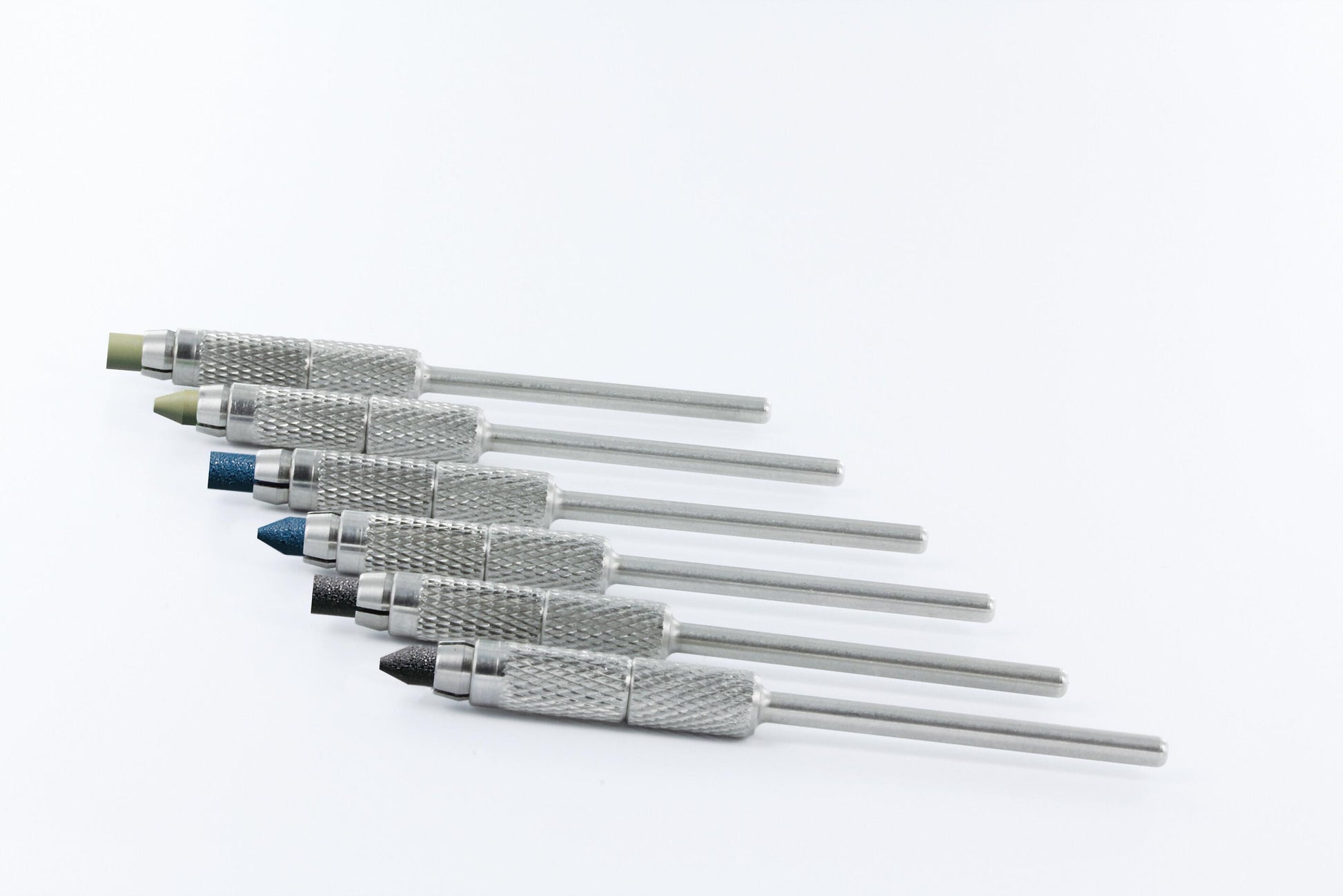 EVEFLEX silicone pin polishers pack of 6 assorted grades in mandrels