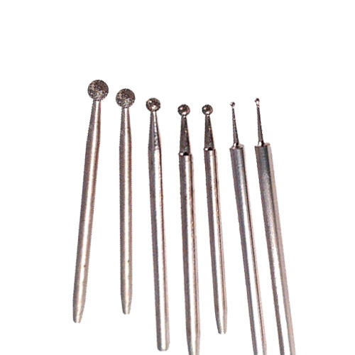 Set of 7 assorted sizes of 2.35mm diamond ball burrs for carving and engraving