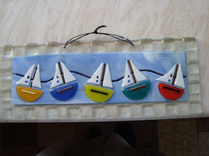 Audrey Vincent's Fused Glass hanging