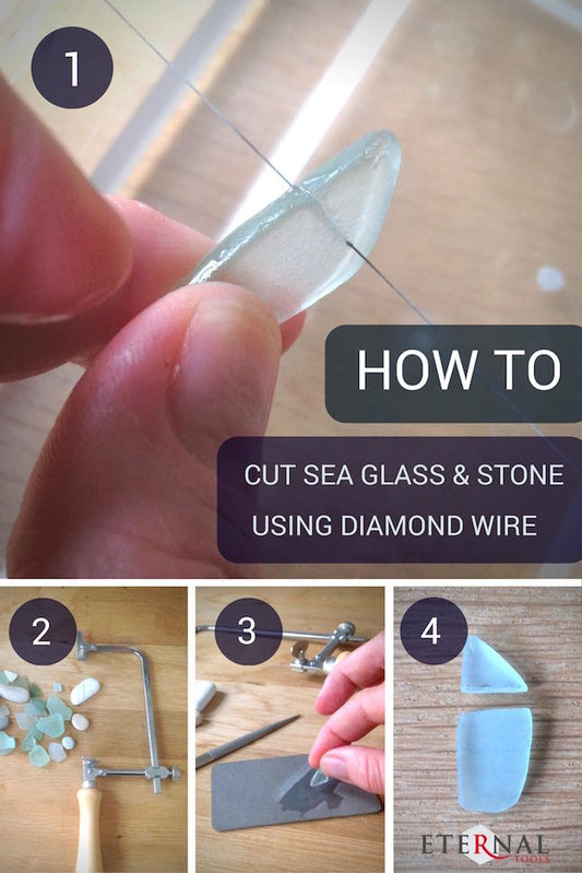 How To Easily Cut & Shape Sea Glass and Stones Using Diamond Wire Hand Saw Blades