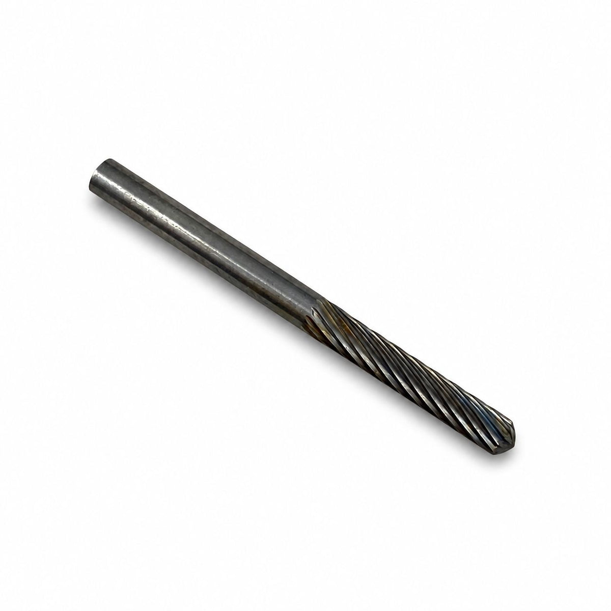 3 millimetre carbide cylinder burr with round nose, single cut, for your Dremel with a 3 millimetre shank or 0.125 inch shank