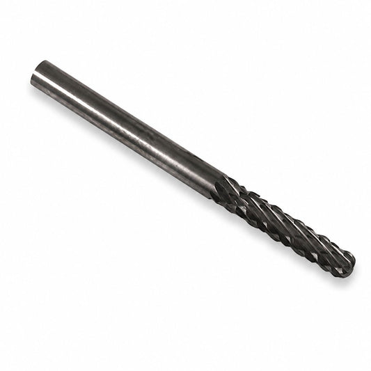 3mm tungsten carbide round nose cylinder burr with 3mm shank