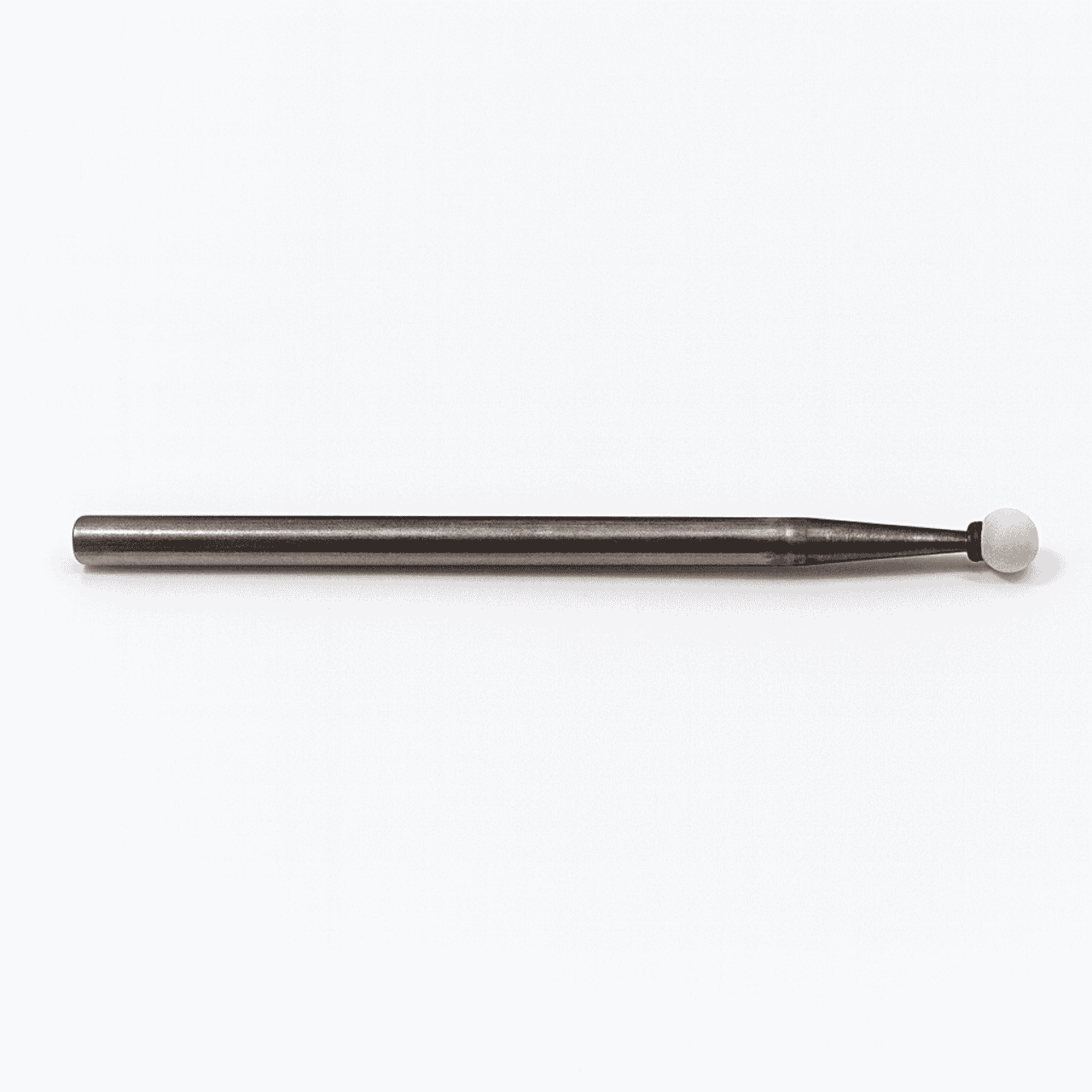 Ball Shape White Arkansas Burr for glass Engraving. 3mm stone mounted on a steel shank 