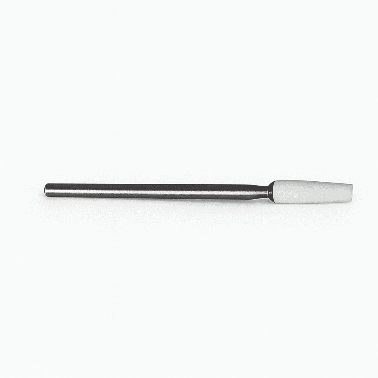 Cylinder Shape Arkansas Stone Burr mounted on a steel shank