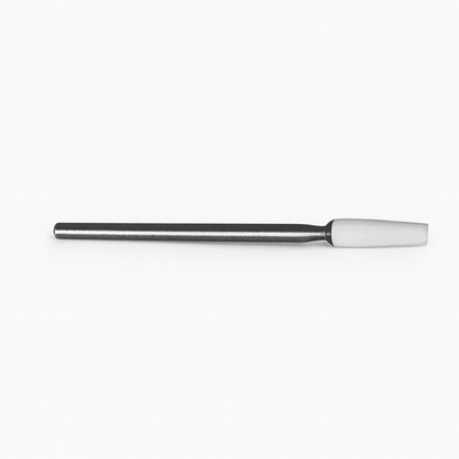 Cylinder Shape Arkansas Stone Burr mounted on a steel shank