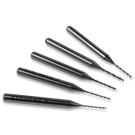 set of five Carbide Micro Twist Drill Bits. drill bits for metal