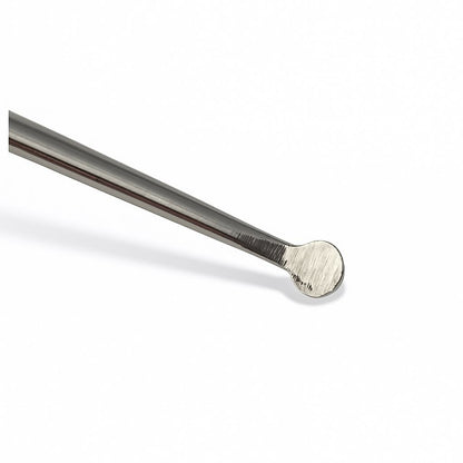 Double Ended Stainless Steel Carving tool showing a close up of the paddle end