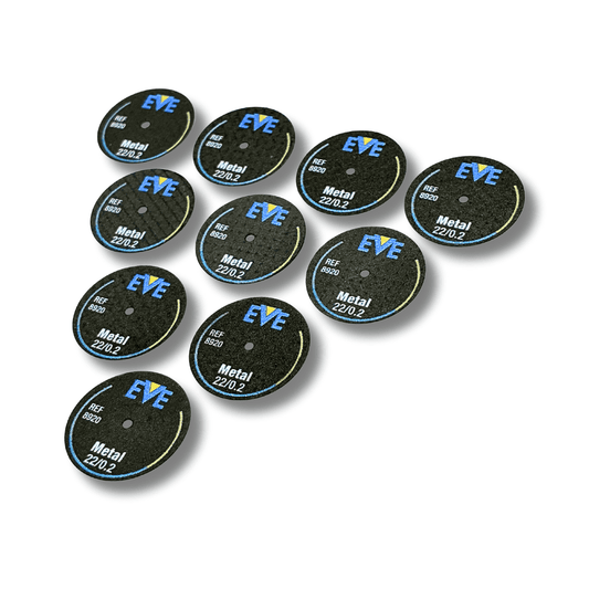 EVE flexible cutting wheels for all metals,  gold, titanium and NEM