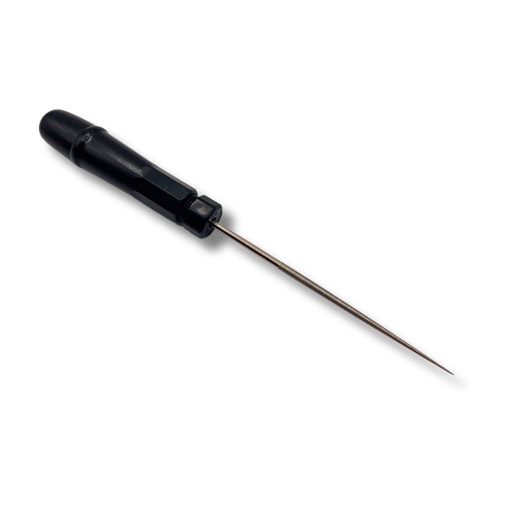 88mm black file handle holding a diamond needle file