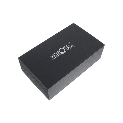 Black box with Horotec logo on a white background