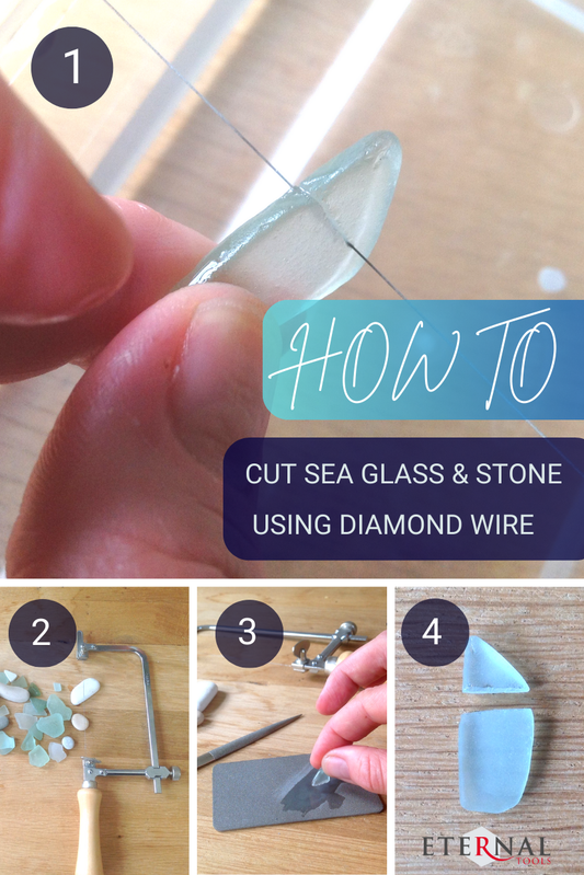 How To Easily Cut & Shape Sea Glass and Stones Using Diamond Wire Hand Saw Blades