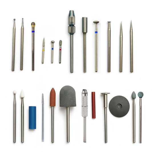 Professional Glass engraving Kit 24 pieces including abrasive stones, polishers and diamond burrs