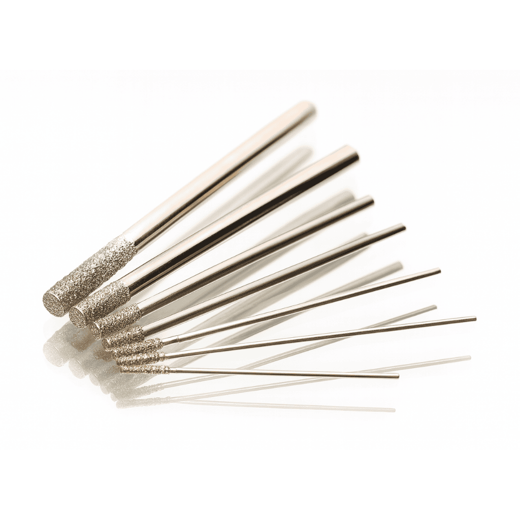 Small diamond drill bits 0.75mm to 3mm, precision electroplated tips for sea glass, stone and ceramic