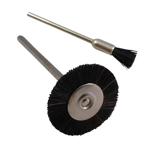 Black Nylon Wheel Bristle Brush. 2.35mm shank-0