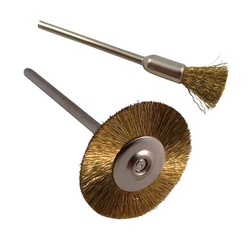 Swiss made Brass Wire Wheel Brush on a 2.35mm shank-0