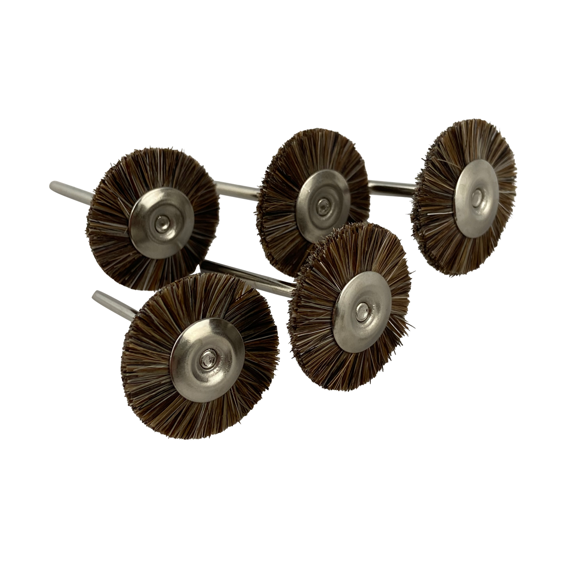 Medium soft pendant wheel brush brown 22mm-1