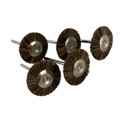 Medium soft pendant wheel brush brown 22mm-1