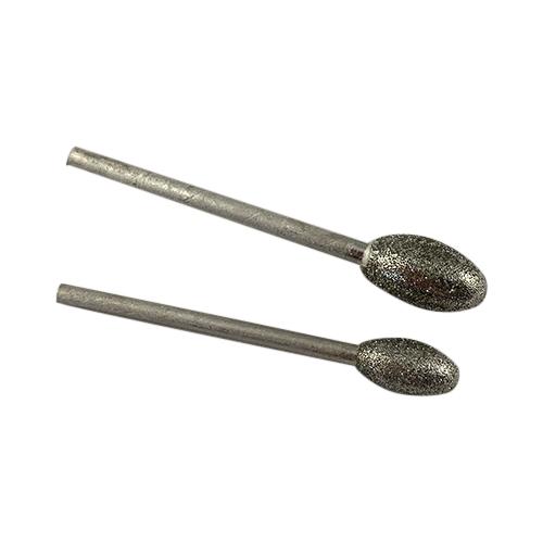 Oval shaped diamond burrs, medium grit. 2.35mm shank-0