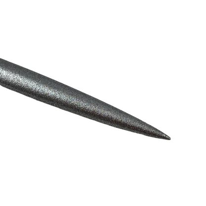 close up of half-round 200 grit diamond file