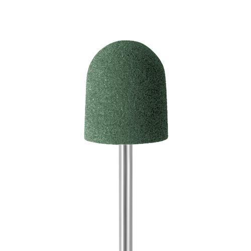 Green rubber polisher for smoothing metals. dome shaped-1