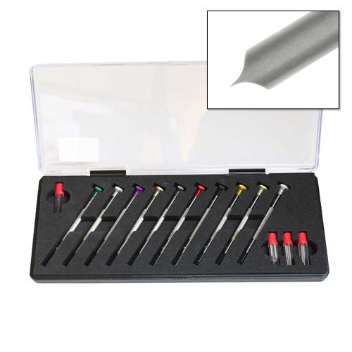 Curved, T shaped sscrewdriver set with hollow ground blades 10 piece-0