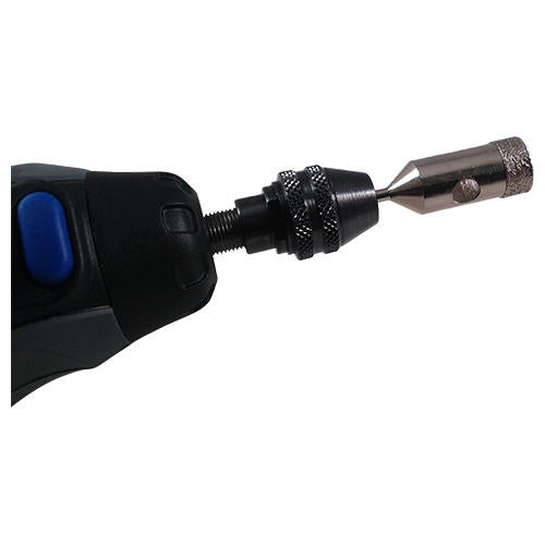 Dremel Multi Chuck 4486 holding a Bottle Neck Diamond Core Drill-1