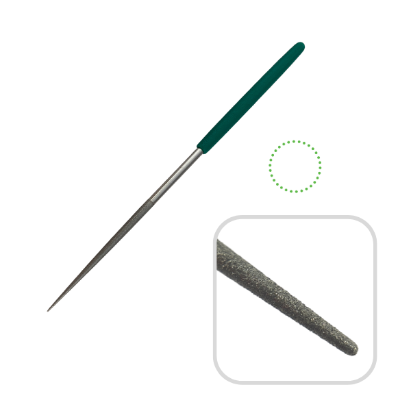 Round diamond needle file. 600# fine grade-0