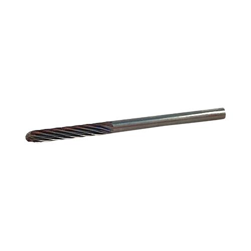 Round Head Cylinder carbide bur with 2.35mm diameter and shank. single cut-0