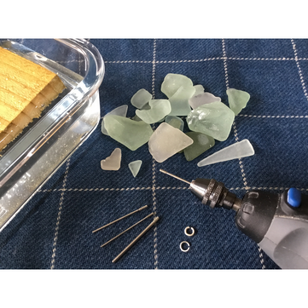 How To Drill Sea Glass withe the Drill Bits Set for Your Dremel